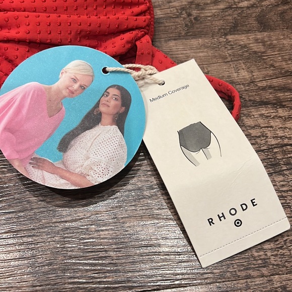 RHODE red textured dot one piece S(4-6) - Picture 10 of 10